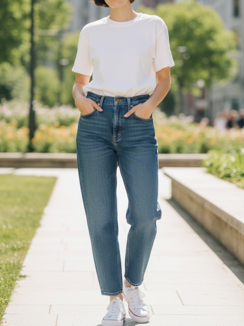 Madewell Medium Wash Blue Balloon Leg Denim Jeans Size 29